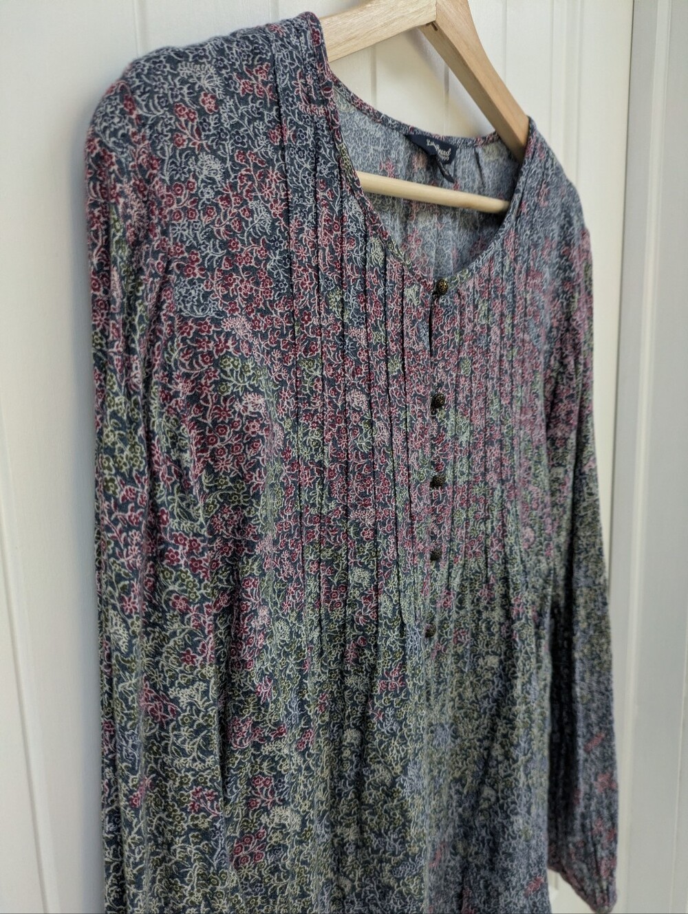 Lucky Brand Multicolor Floral Henley Blouse - Picture 4 of 7